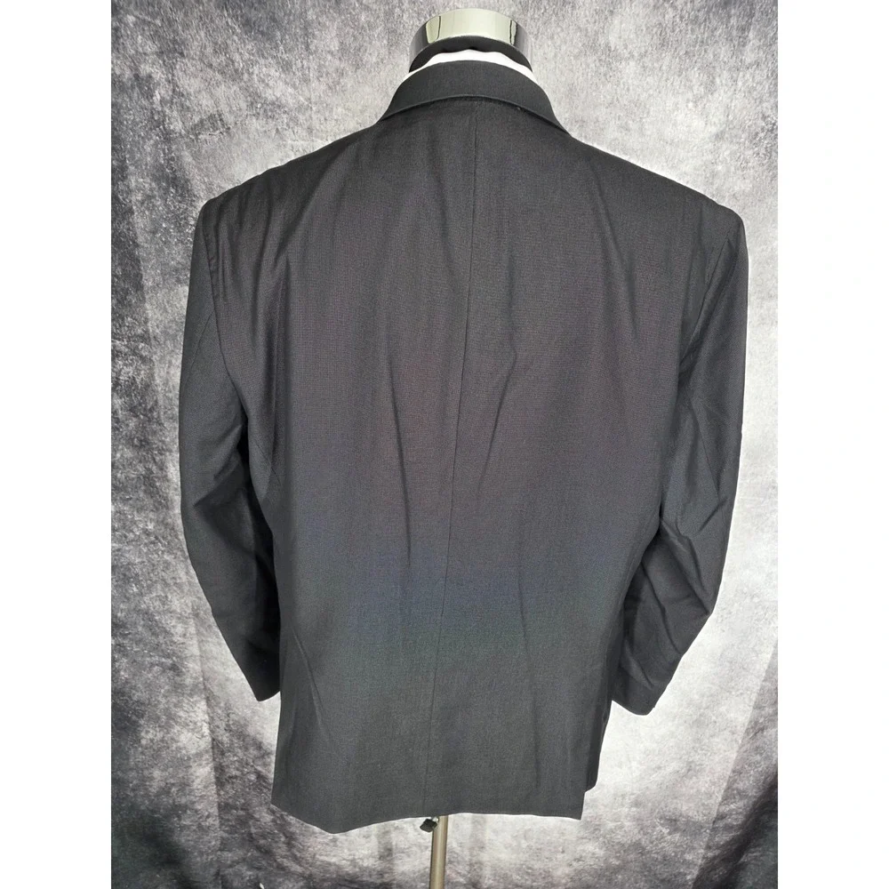 Kenneth Cole Reaction Blazer‎ Jacket Mens 48R Black Sports Coat 2 B Rayon Blend